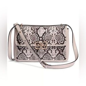 Sam Edelman Christy Sm Snake Convertible Shoulder Bag. Ivory.